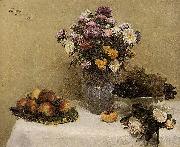 Henri Fantin-Latour Chrysanthemums in a Vase USA oil painting artist